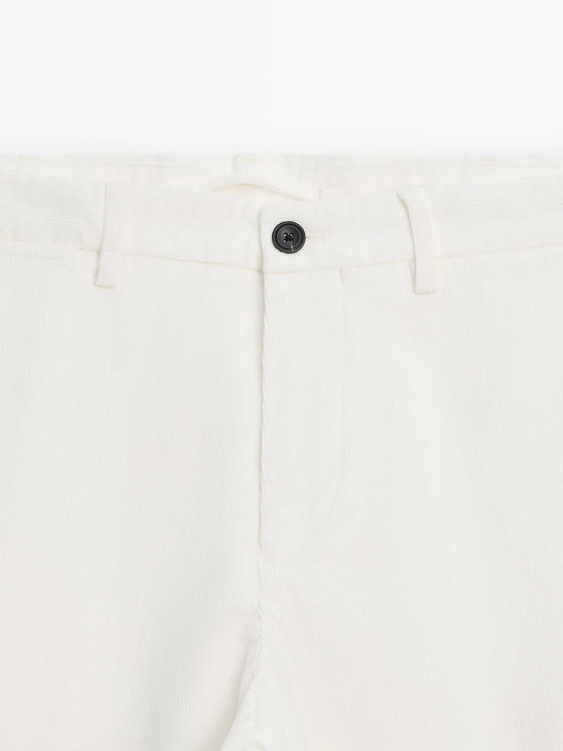 Slim fit corduroy trousers