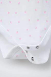 LOT DE CINQ BODYS FRAISES