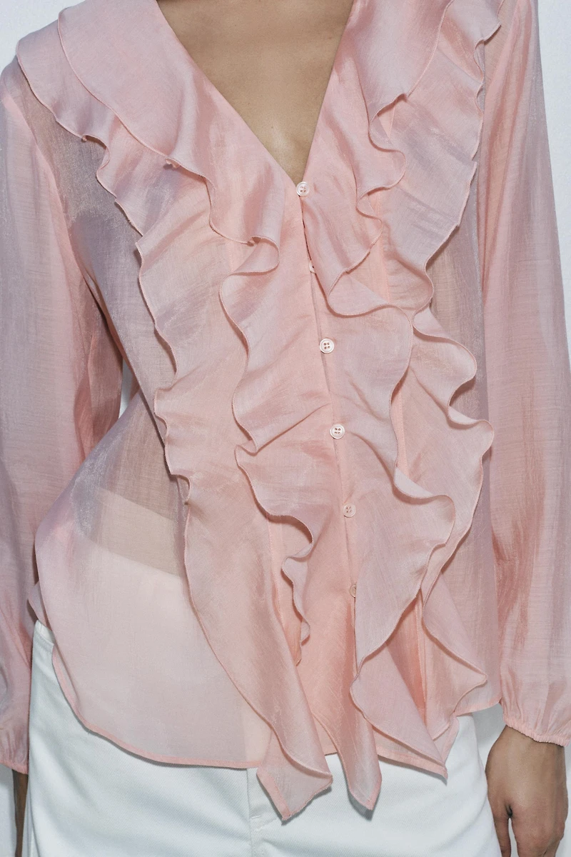 ZW COLLECTION RUFFLED SHIRT