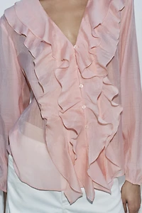 ZW COLLECTION RUFFLED SHIRT