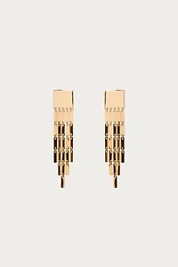 MARISA BERENSON X ZARA FRINGED SQUARE EARRINGS