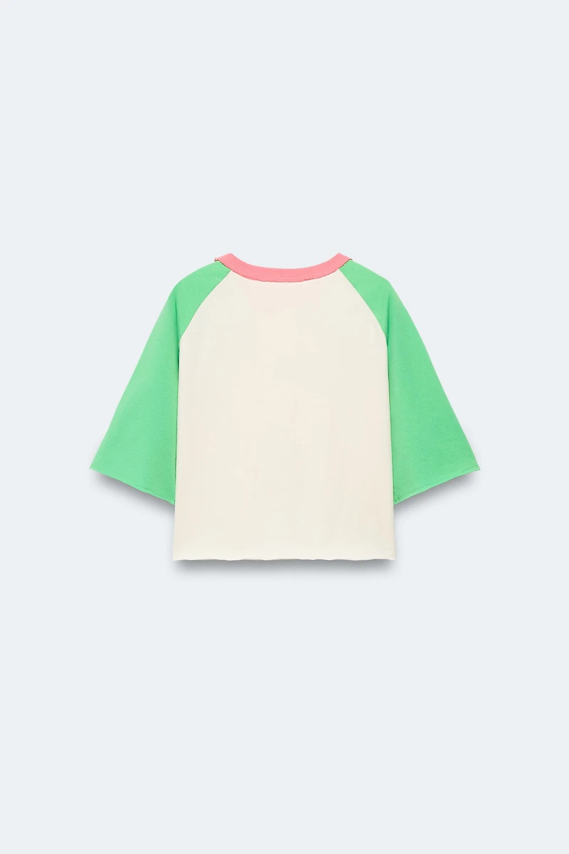 2-14 YEARS/ CONTRAST RAGLAN SLEEVE T-SHIRT LIMITED EDITION