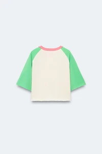 2-14 YEARS/ CONTRAST RAGLAN SLEEVE T-SHIRT LIMITED EDITION