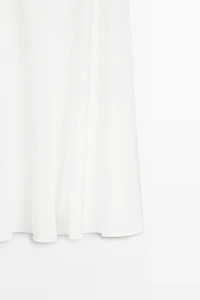 Flowing linen midi dress