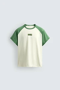 T-SHIRT COLOR BLOCK IMPRIMÉ BRÉSIL