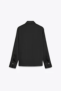 KNOTTED SATIN EFFECT SHIRT