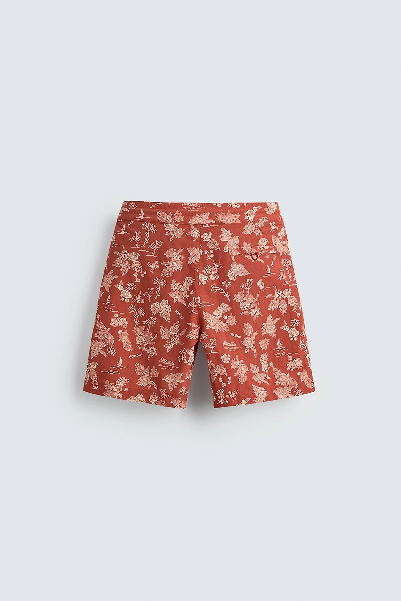 LONG FLORAL PRINT SWIMSUIT