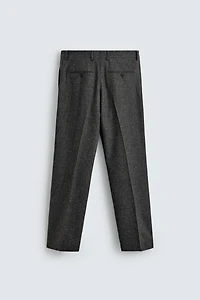 LIMITED EDITION WOOL TEXTURED SUIT PANTS