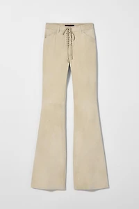 PANTALON EN CUIR DAIM À NŒUDS KATE MOSS X ZARA