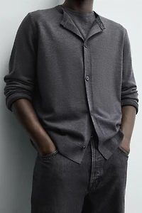 WOOL BLEND REGULAR FIT CARDIGAN