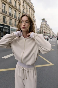 HOODED BOMBER JACKET