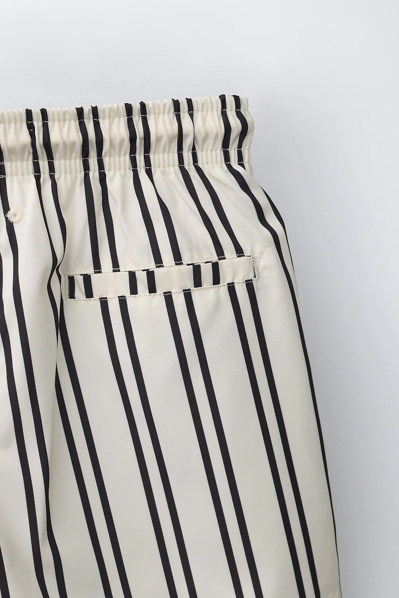 6-14 YEARS/ STRIPED SWIM SHORTS