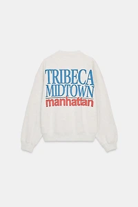 CONTRAST TEXT SWEATSHIRT