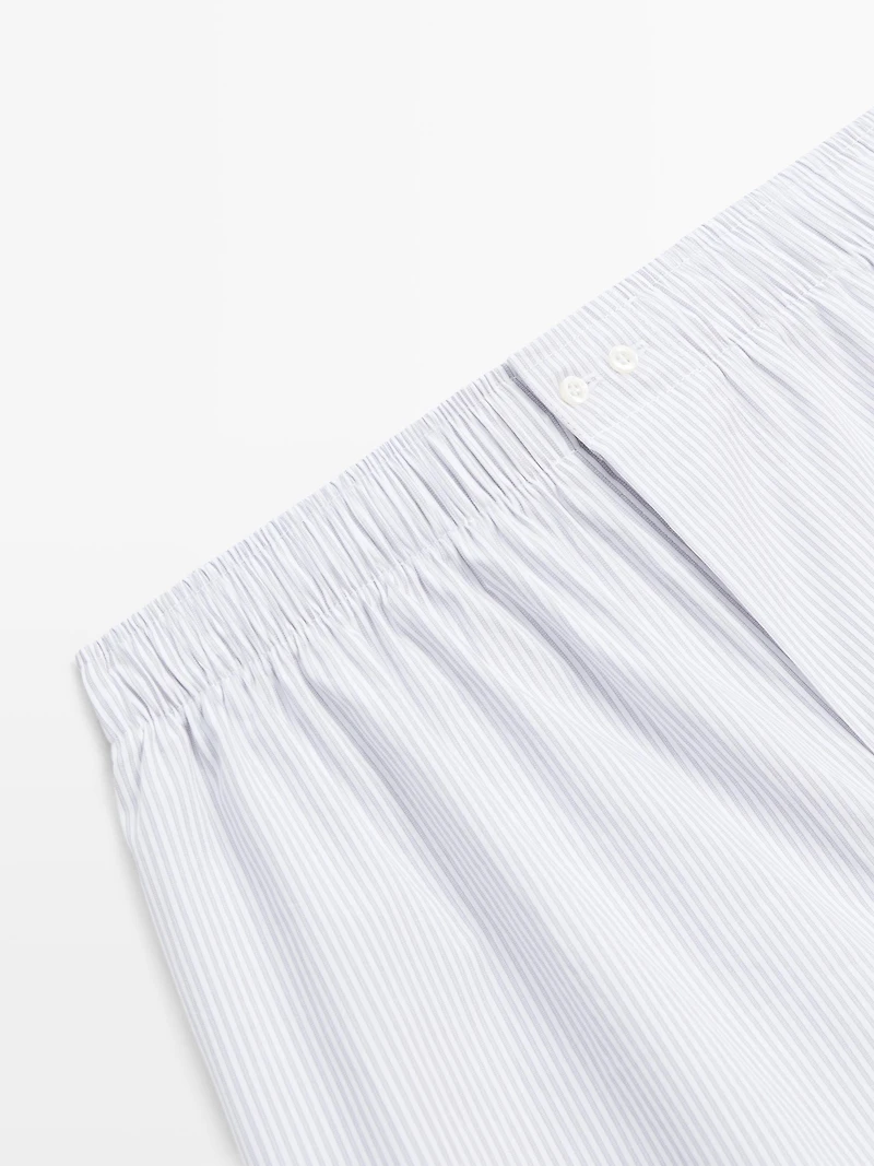 100% cotton striped boxers