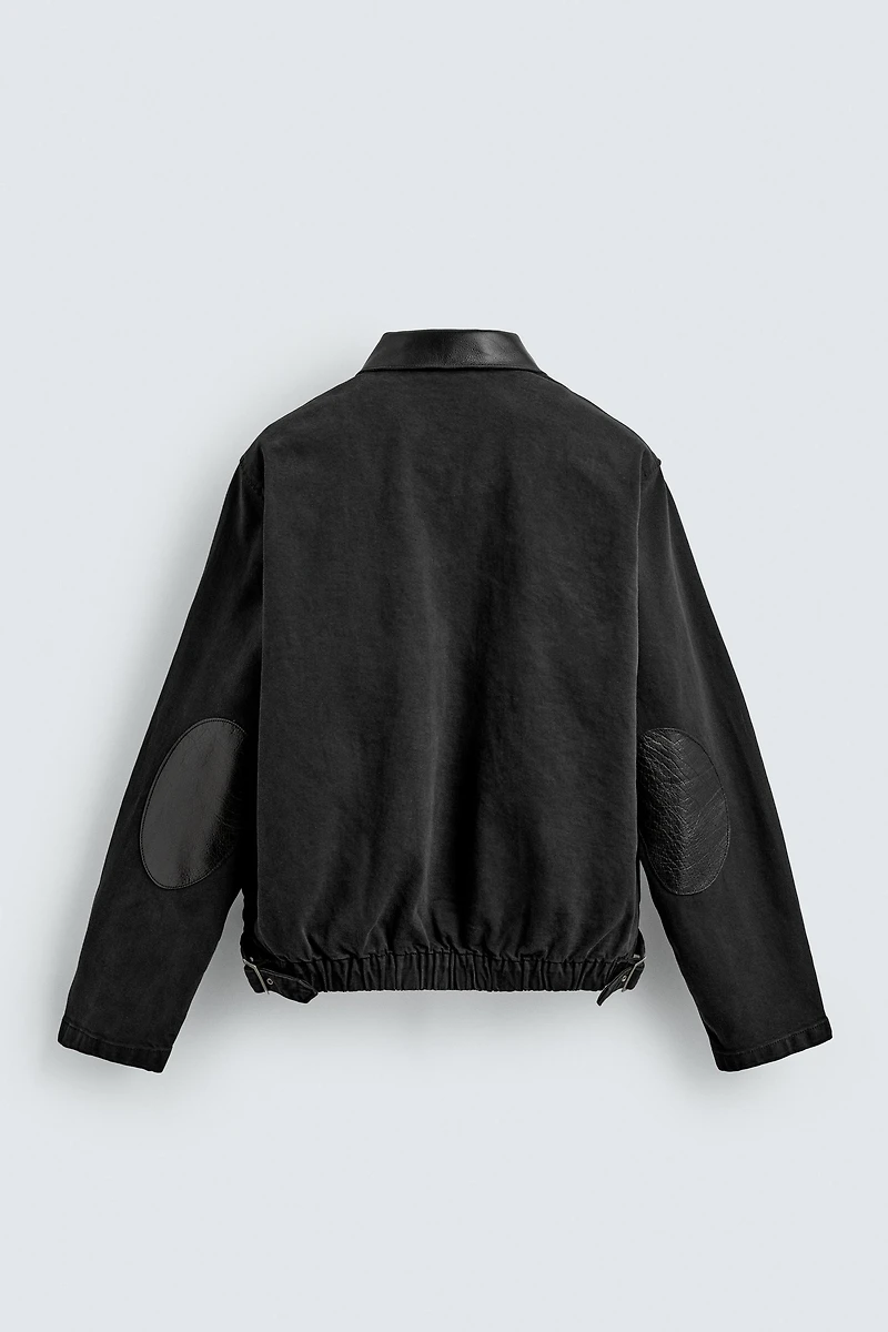 CONTRAST COLLAR DENIM JACKET
