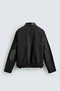 CONTRAST COLLAR DENIM JACKET