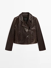 Nappa leather biker jacket