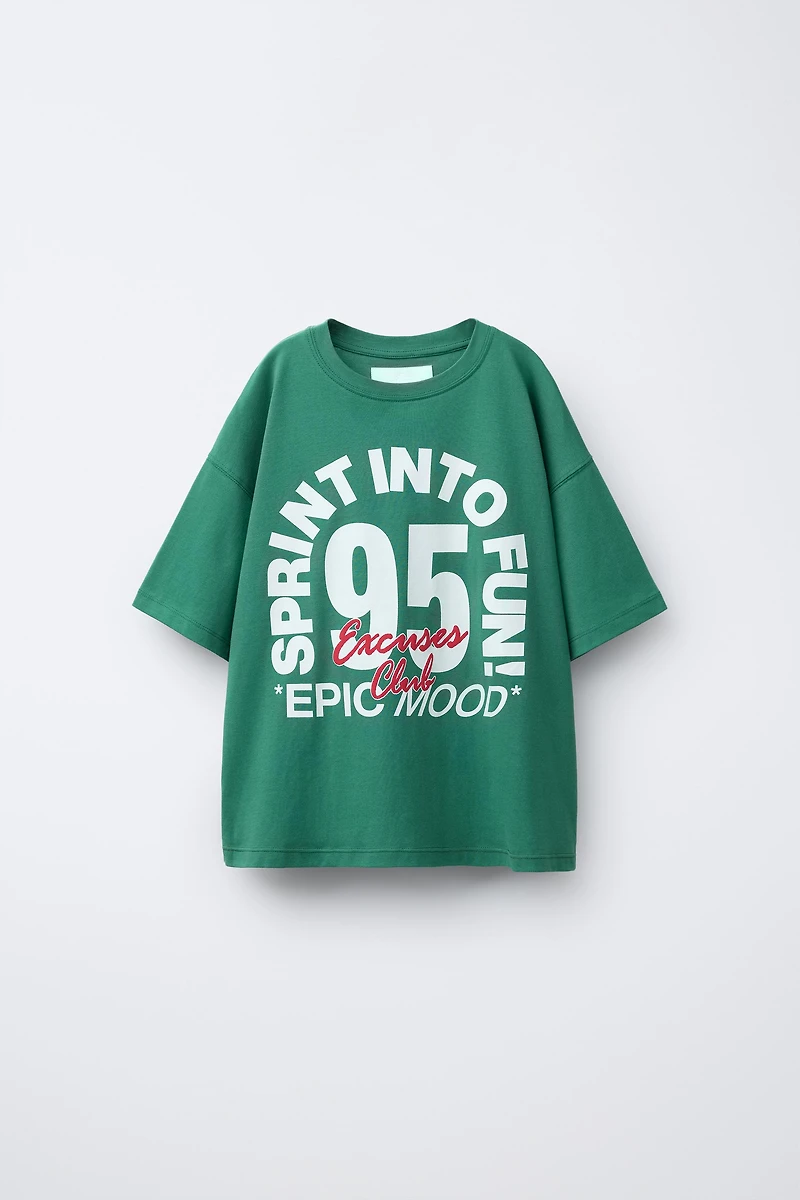 T-SHIRT AVEC IMPRIMÉ INSCRIPTION