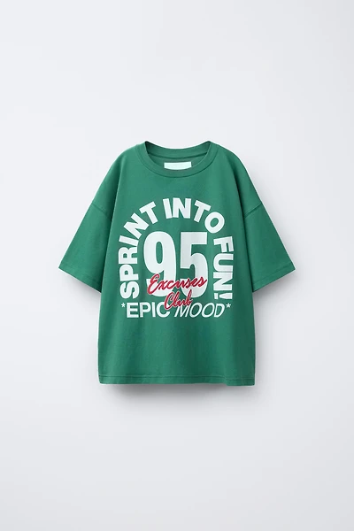 T-SHIRT AVEC IMPRIMÉ INSCRIPTION