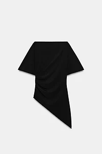 DRAPED CREPE TOP