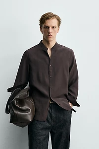 CHEMISE FLUIDE COL BANDE