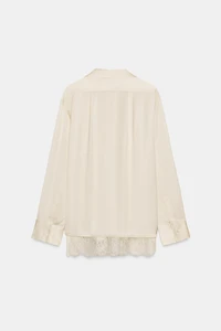 COMBINATION SATIN EFFECT BLOUSE ZW COLLECTION