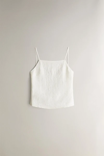 LINEN STRAPPY TOP