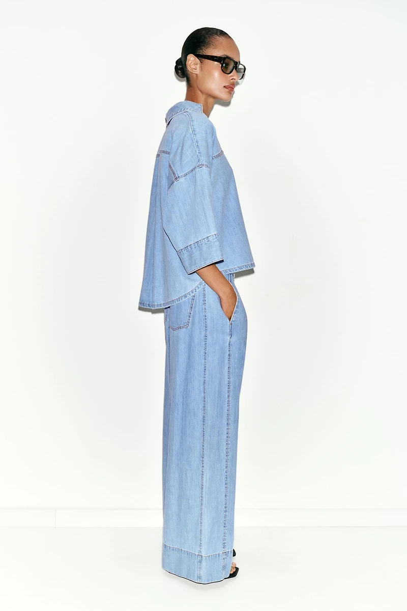 Z1975 WIDE SLEEVE DENIM SHIRT
