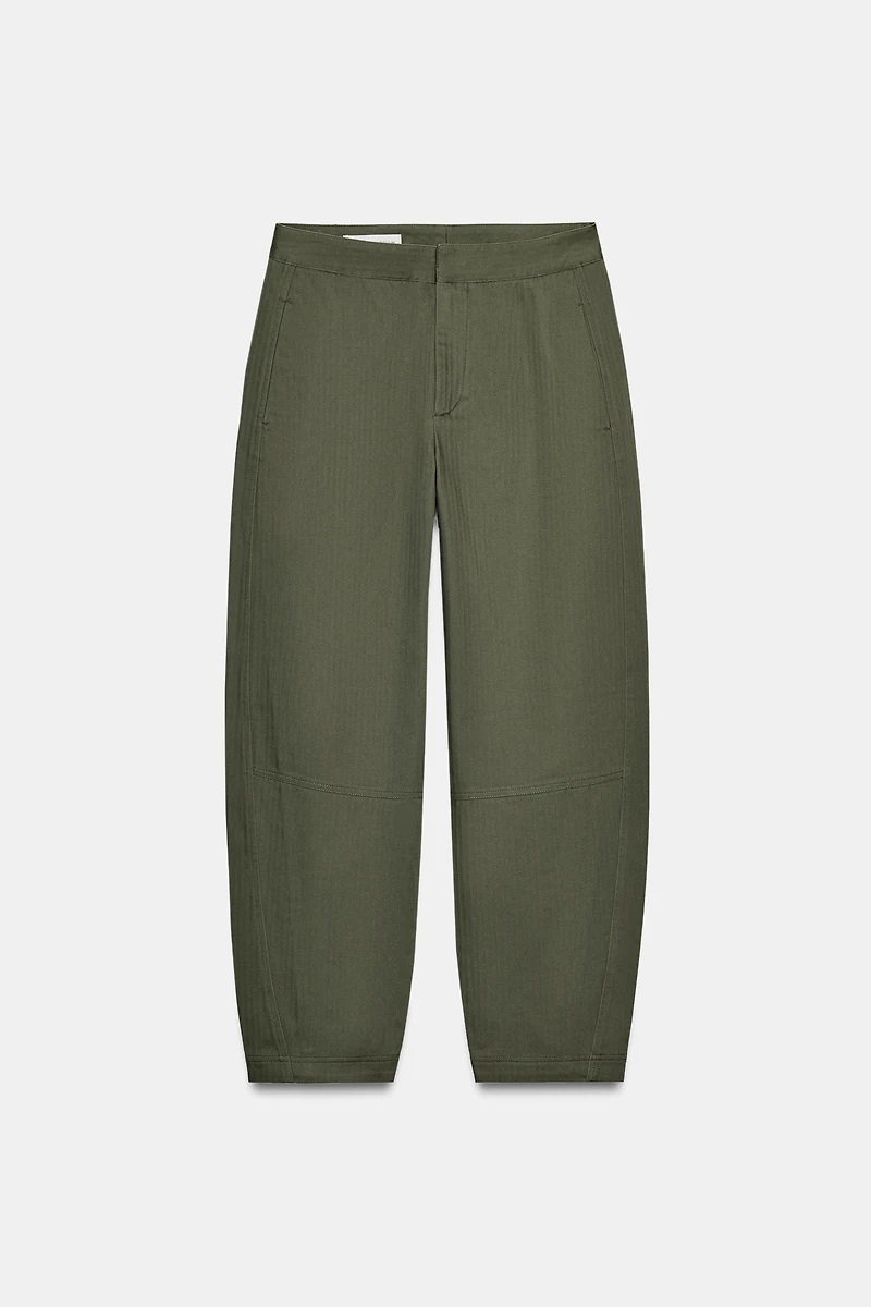 PANTALON BARREL À CHEVRONS
