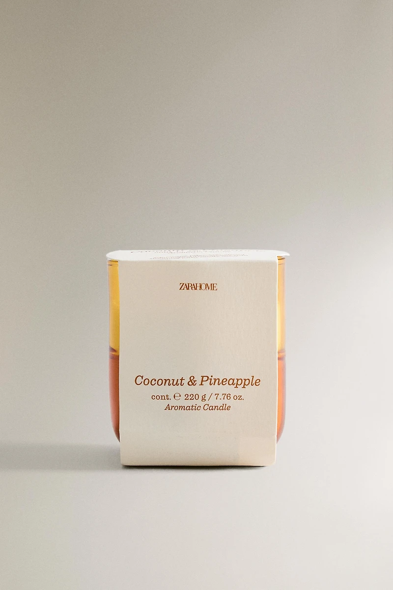 (220 G) COCONUT & PINEAPPLE SCENTED CANDLE