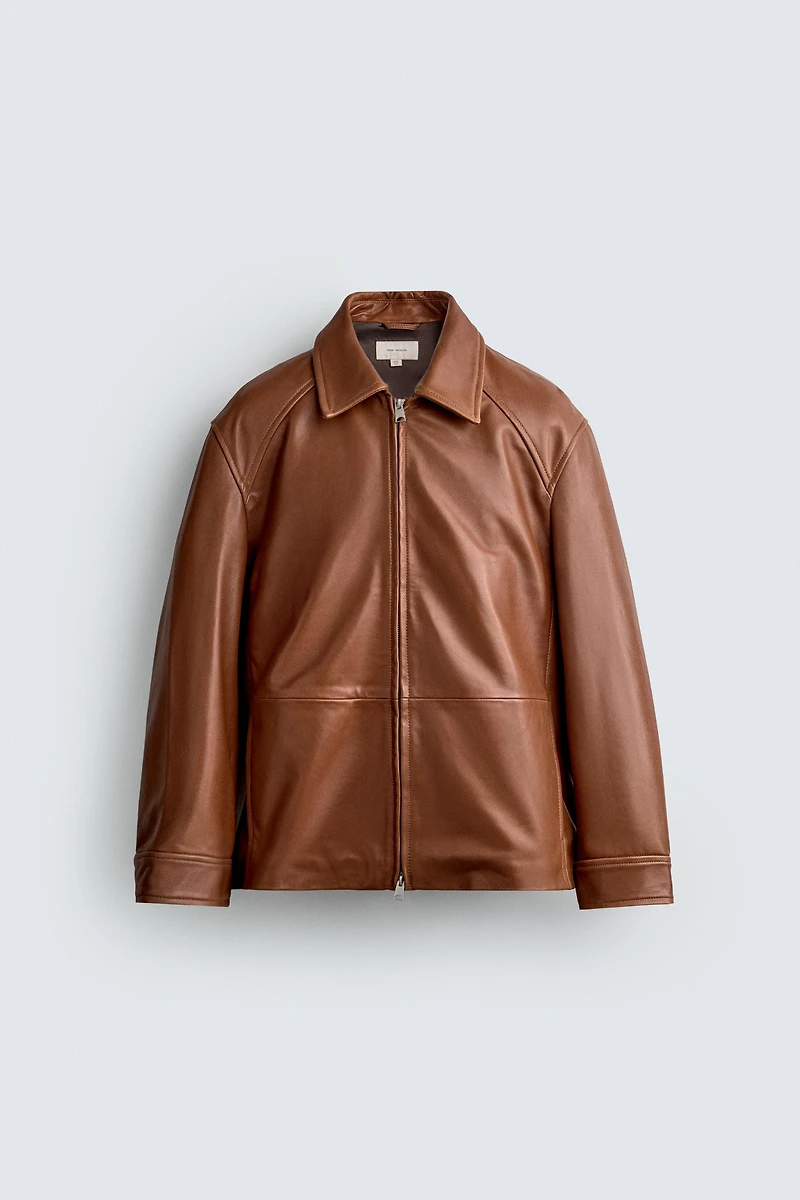 REGULAR FIT LEATHER JACKET