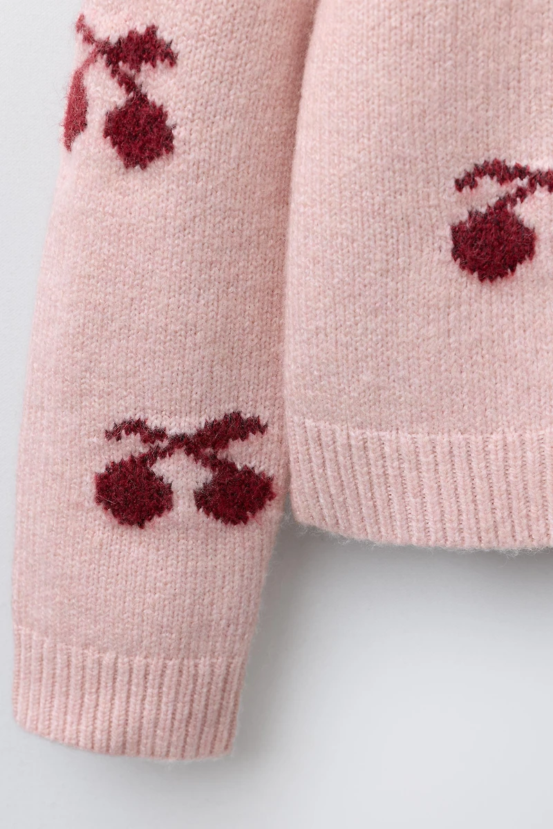 CHERRY KNIT CARDIGAN