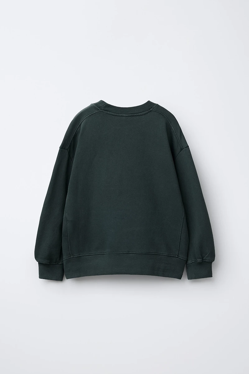 GARMENT DYE LABEL SWEATSHIRT
