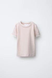 DOUBLE NECK T-SHIRT WITH MODAL