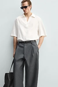 TEXTURED STRIPED POLO SHIRT