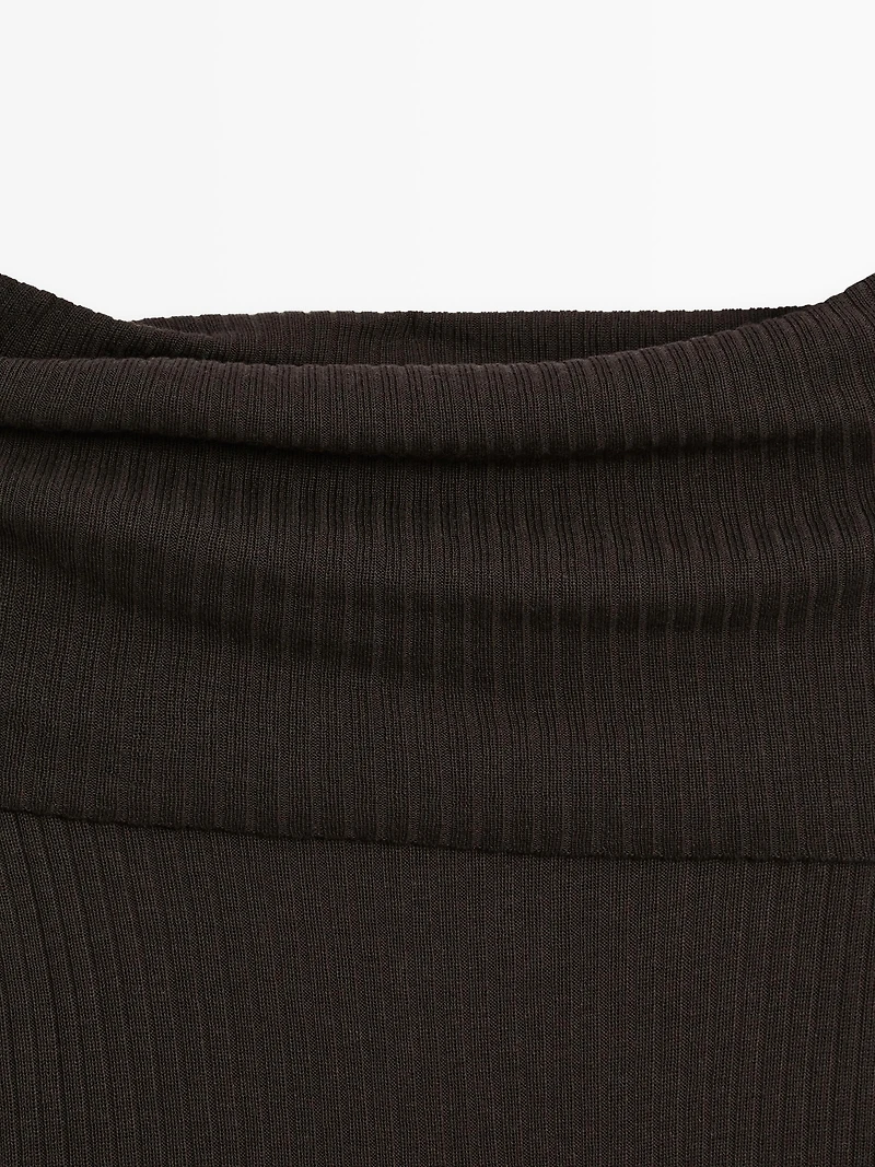 Ribbed knit sweater
