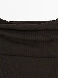 Ribbed knit sweater