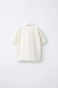 LINEN COTTON BLEND PATCH SHIRT