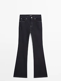 High waist bell bottom skinny jeans