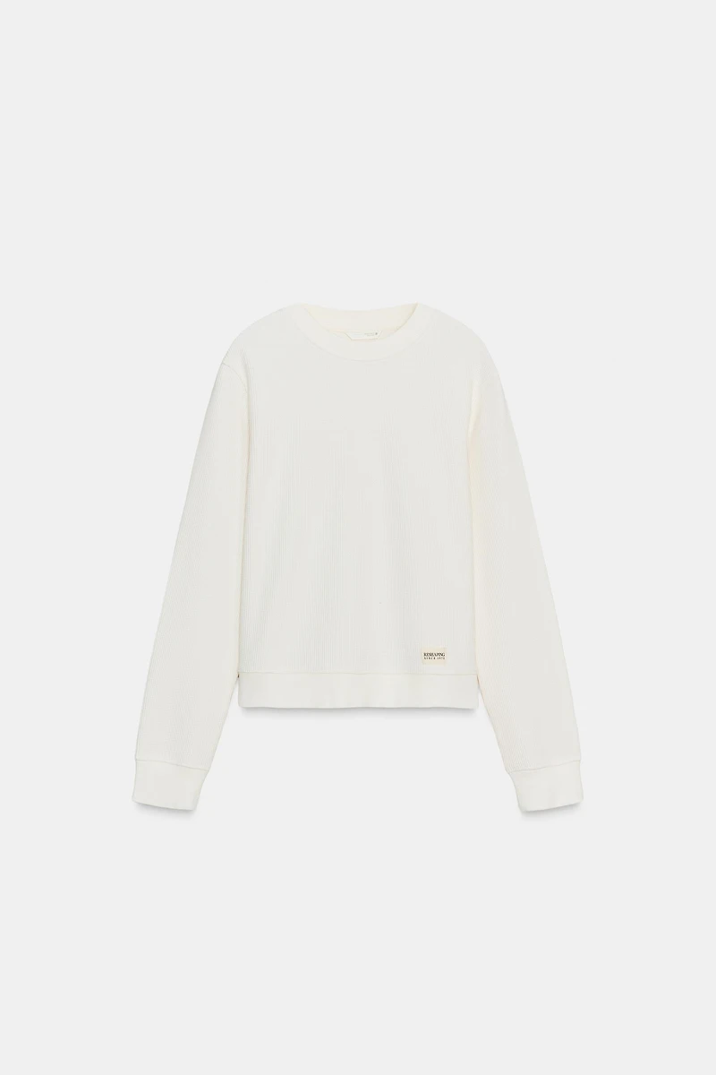 WAFFLE KNIT LABEL T-SHIRT