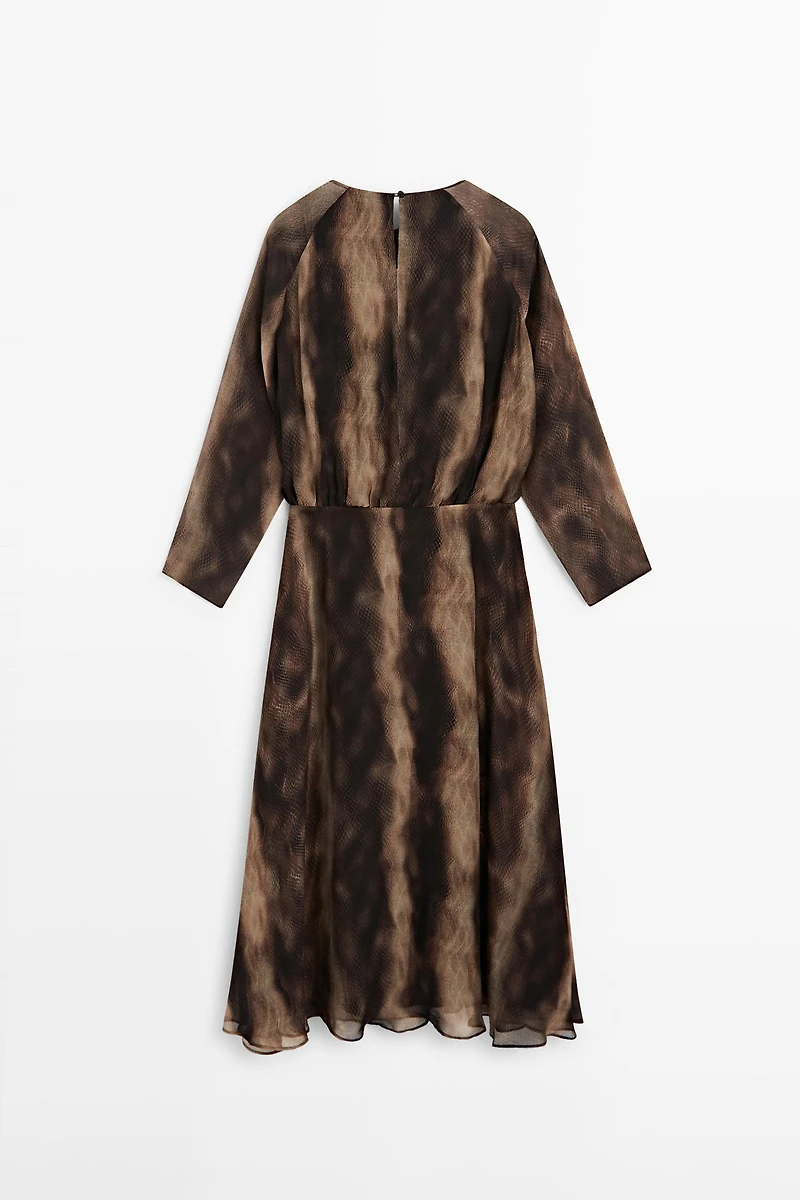 Flowing animal print dress