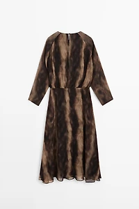 Flowing animal print dress