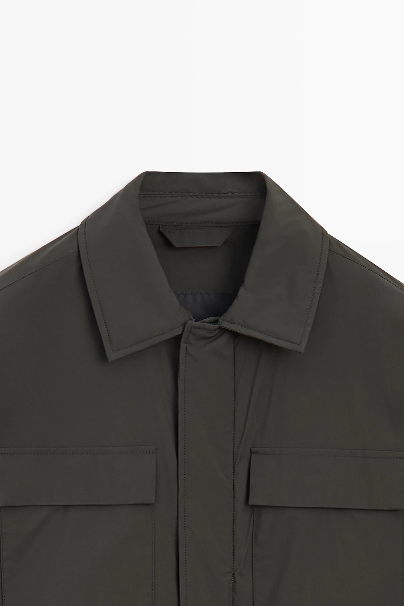 Technical fabric pocket detail jacket