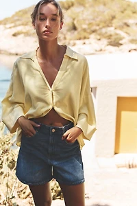 Z1975 HIGH-WAISTED MOM FIT SHORTS