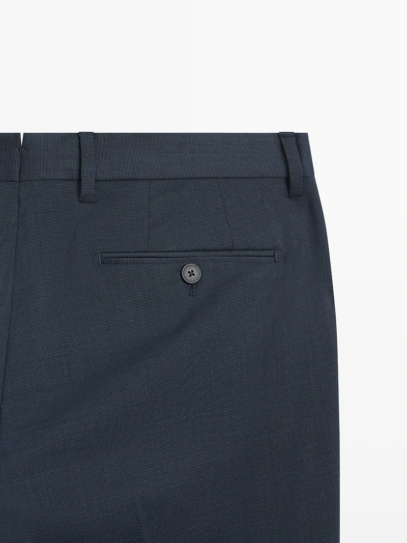 Pantalon de costume en laine froide