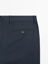 Pantalon de costume en laine froide