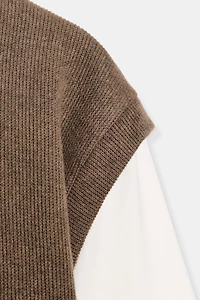 CONTRAST VEST T-SHIRT