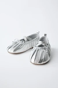METALLIC BALLET FLATS