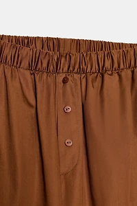 CONTRAST POPLIN PAJAMA PANTS