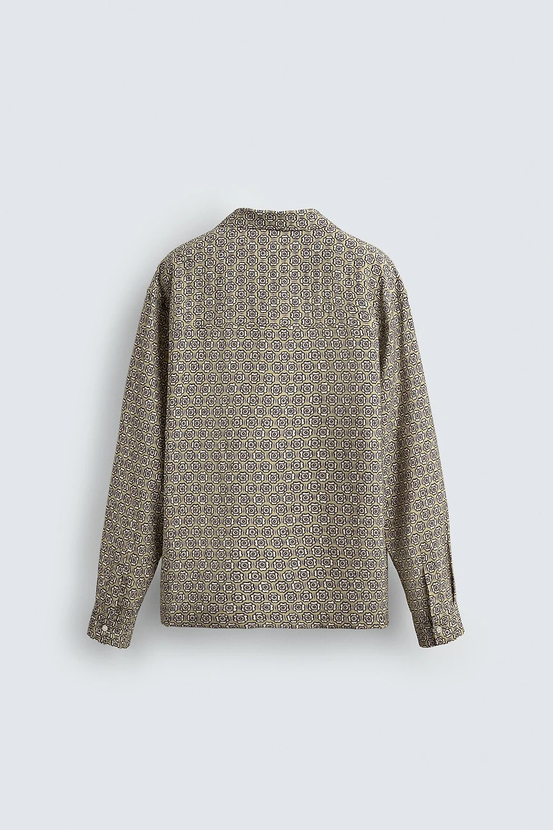 GEOMETRIC PRINT RELAXED FIT SHIRT